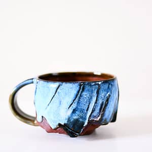 Handgemaakte Kurinuki Mok (Blauw)